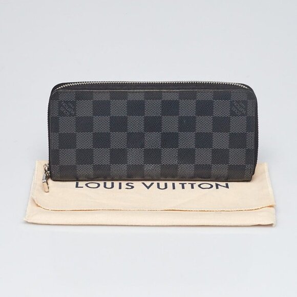 Louis Vuitton Damier Graphite Coated Canvas Zippy Vertical Wallet - Picture 1 of 10